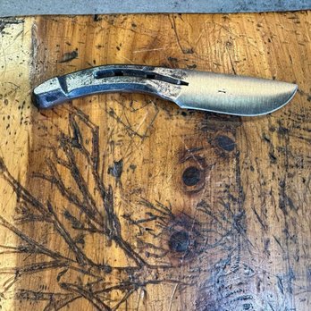 Iron Mountain Metal Craft - Final knife before going into the included sheath. Total $55 plus tips. - Metal Fabricators Near Me - Pigeon Forge, Tennessee Iron Mountain Metal Craft - Final knife before going into the included sheath. Total $55 plus tips. - Metal Fabricators Near Me - Pigeon Forge, Tennessee