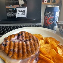 The Roastery - Loaded Blueberry Bagel Panini