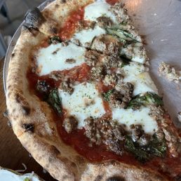 Margherita with sausage added simply
