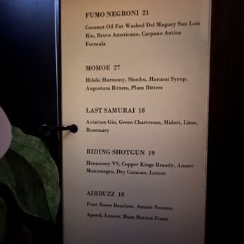 YNK - Menu (May 2024) - Cocktail Bars Near Me - Irvine, California