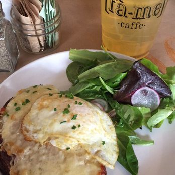 Fàme Caffe - Croque madame and iced green tea!! So good. - Coffee & Tea Near Me - Phoenix, Arizona Fàme Caffe - Croque madame and iced green tea!! So good. - Coffee & Tea Near Me - Phoenix, Arizona