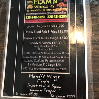 Flam'n Wingz & Stuffed Thingz - menu - Chicken Wings Near Me - Baton Rouge, Louisiana Flam'n Wingz & Stuffed Thingz - menu - Chicken Wings Near Me - Baton Rouge, Louisiana