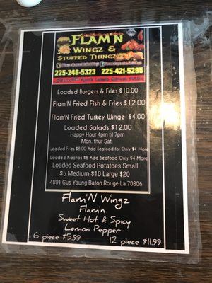 Menu photo 2 Flam'n Wingz & Stuffed Thingz Baton Rouge, LA Menu photo 2 Flam'n Wingz & Stuffed Thingz Baton Rouge, LA