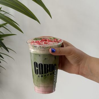 Cabuc Coffee - Iced Strawberry Matcha Latte - Coffee & Tea Near Me - New York, New York Cabuc Coffee - Iced Strawberry Matcha Latte - Coffee & Tea Near Me - New York, New York