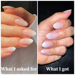 Nikki (sp?) did a great job! I did ask her to make them a little less pointed than she did though. Very happy with the results!