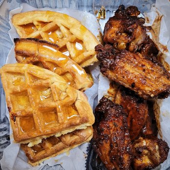 England Eatery - Hot Honey Jerk Chicken & Waffles - American Near Me - Baltimore, Maryland