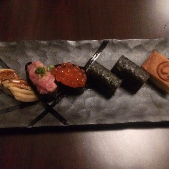 Shiro's - Omakase 5th course: tamagoyaki, ume, kaki, ikura, negi chuutoro, anago. - Sushi Bars Near Me - Seattle, Washington Shiro's - Omakase 5th course: tamagoyaki, ume, kaki, ikura, negi chuutoro, anago. - Sushi Bars Near Me - Seattle, Washington
