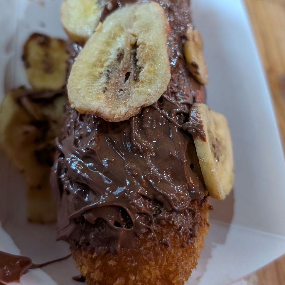 Flaming Kuma - Nutella Corndog - Hot Dogs Near Me - West Lafayette, Indiana Flaming Kuma - Nutella Corndog - Hot Dogs Near Me - West Lafayette, Indiana