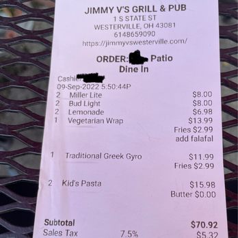 Jimmy V's Grill & Pub - Overpriced food - Pubs Near Me - Westerville, Ohio Jimmy V's Grill & Pub - Overpriced food - Pubs Near Me - Westerville, Ohio