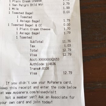 Panera Bread - He was holding my receipt in hand, and insisted I ordered 1 cream cheese. I ordered 2. - Salad Near Me - Daly City, California Panera Bread - He was holding my receipt in hand, and insisted I ordered 1 cream cheese. I ordered 2. - Salad Near Me - Daly City, California