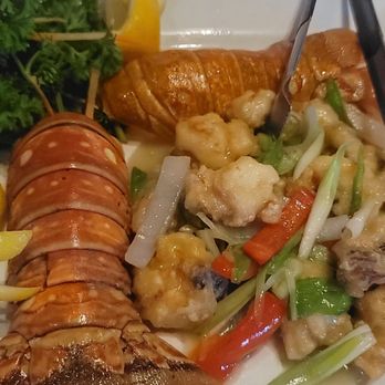 Cafe Ginger - Lobster Tail with Scallion - Chinese Near Me - Houston, Texas Cafe Ginger - Lobster Tail with Scallion - Chinese Near Me - Houston, Texas