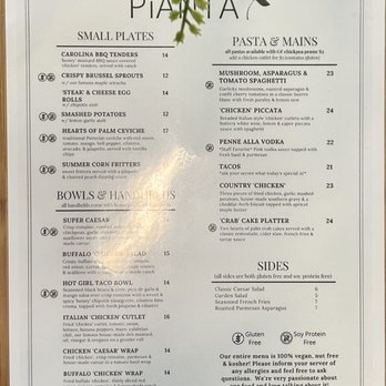 PiANTA Vegan - Menu - Vegan Near Me - Providence, Rhode Island