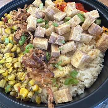 Yo Dumplings - tofu rice bowl ($16) - Dim Sum Near Me - Spokane, Washington Yo Dumplings - tofu rice bowl ($16) - Dim Sum Near Me - Spokane, Washington