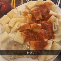 Cibo's Restaurant - Chicken Parmesan with rigatoni