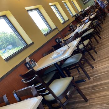 McAlister's Deli - There are 6 tables in this row and every one has nasty dishes still on them.  People standing waiting on seating??  L no - Salad Near Me - Knoxville, Tennessee