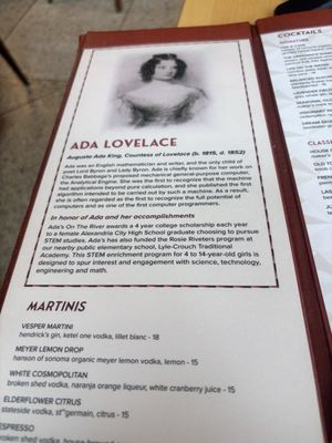 Menu photo 1 Ada's on the River Alexandria, VA