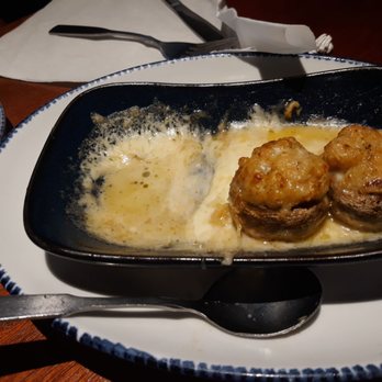 Red Lobster - Cajun chicken linguine,  and crab stuffed mushrooms, shrimp linguine,,,,Huge servings had enough left over for dinner! - Seafood Near Me - Northglenn, Colorado