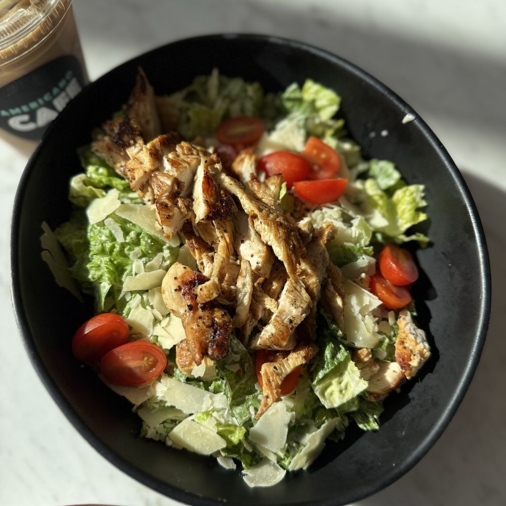 Americano Cafe - Caesar Salad with chicken - Coffee & Tea Near Me - Staten Island, New York