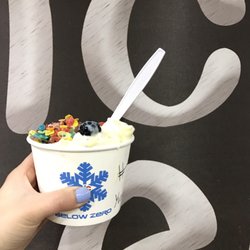 Below Zero - Pins colada ice cream with tutti fruitti, condensed milk and blackberries ssoooooooo good