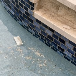 Broken pool stone Broken pool stone
