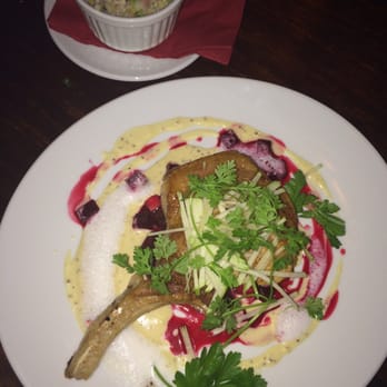 Südhang - Pork chop in beet reduction - Modern European Near Me - Hamburg, HH Südhang - Pork chop in beet reduction - Modern European Near Me - Hamburg, HH