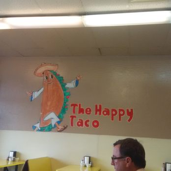 Happy Taco - They have decent veggie tacos and a really happy logo. - Mexican Near Me - Half Moon Bay, California Happy Taco - They have decent veggie tacos and a really happy logo. - Mexican Near Me - Half Moon Bay, California