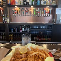 Shrimp & Chips Basket. Came out hot and delicious