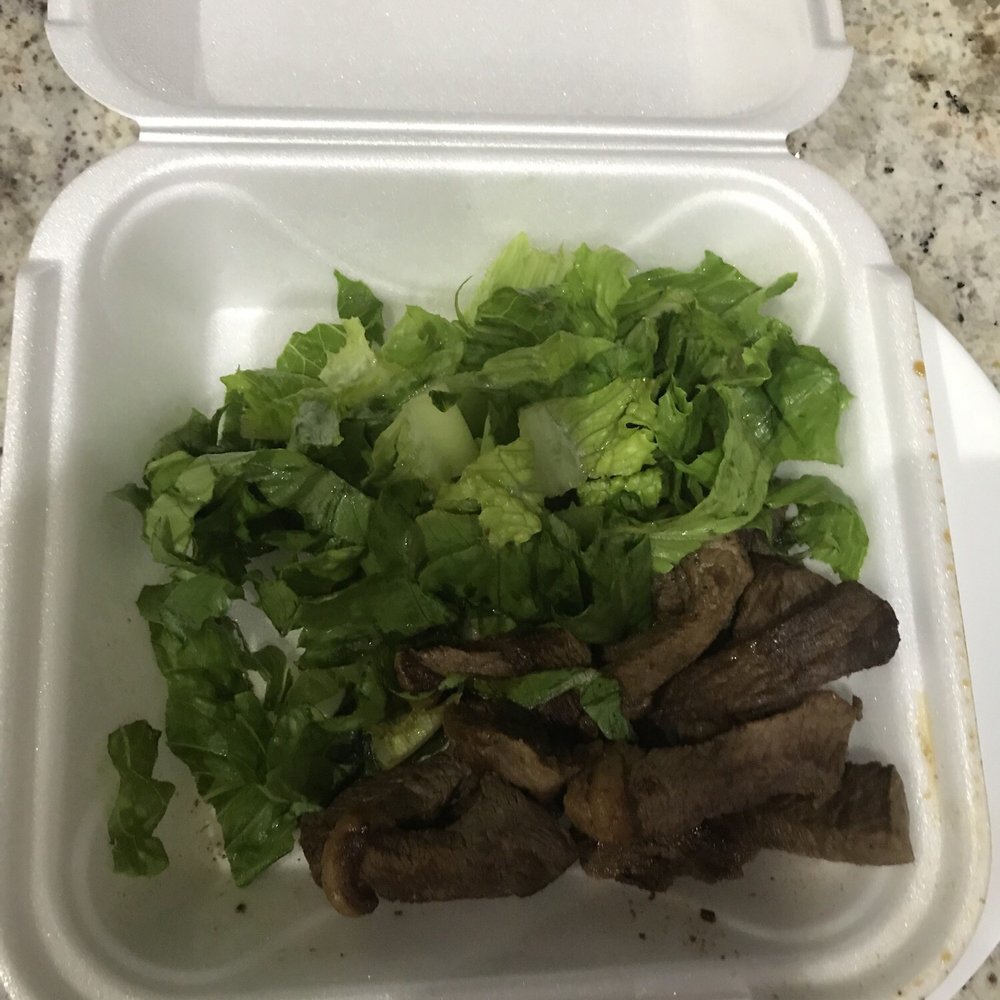 Steak and salad Steak and salad