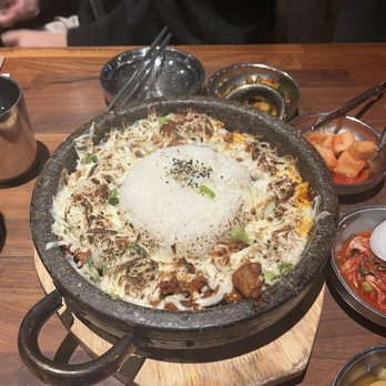 Jin Cook - Spicy Pork Hot Stone with cheese! - Korean Near Me - Buena Park, California