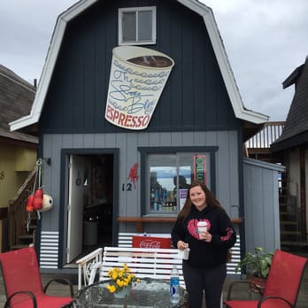 Brew Alaska - Amy in front of Shore Brew Espresso. - Coffee & Tea Near Me - Homer, Alaska Brew Alaska - Amy in front of Shore Brew Espresso. - Coffee & Tea Near Me - Homer, Alaska