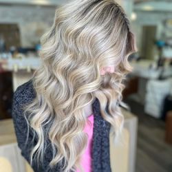 22" hair extensions and full highlight by: Megan E