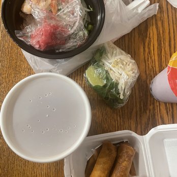 Pho-licious - Pholicious Pho Special, egg rolls and Taro boba - Vietnamese Near Me - Victorville, California
