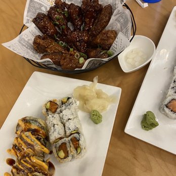 Plate Sushi & Chicken - Yam Yam, Dynamite Roll, Chicken Wing Medium - Sushi Bars Near Me - Ann Arbor, Michigan Plate Sushi & Chicken - Yam Yam, Dynamite Roll, Chicken Wing Medium - Sushi Bars Near Me - Ann Arbor, Michigan