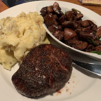 Boots Steakhouse - Filet Mignon with freshly sautéed mushrooms and homemade mashed potatoes - Steakhouses Near Me - Dillsboro, North Carolina Boots Steakhouse - Filet Mignon with freshly sautéed mushrooms and homemade mashed potatoes - Steakhouses Near Me - Dillsboro, North Carolina