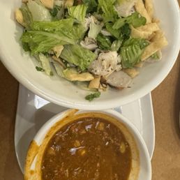 Two For You- turkey chili and Asian sesame salad. Surprisingly decent portions. Two For You- turkey chili and Asian sesame salad. Surprisingly decent portions.