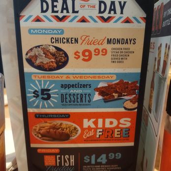 Cotton Patch Cafe - This is the daily deals through the week,, sorry no weekend deals... - American Near Me - Arlington, Texas