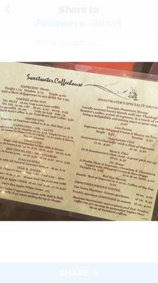 Menu photo 4 Sweetwater Coffeehouse Sautee Nacoochee, GA