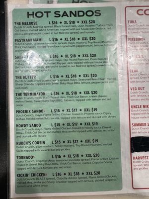 Menu photo 6 Ghost Sando Shop Burbank, CA