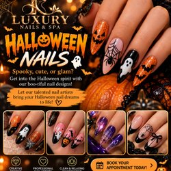 Luxury Spa - HALLOWEEN NAILS ARE HERE AT LUXURY NAILS & SPA! 
Spooky, cute, or glam?  Get ready for Halloween with stunning nail designs tha