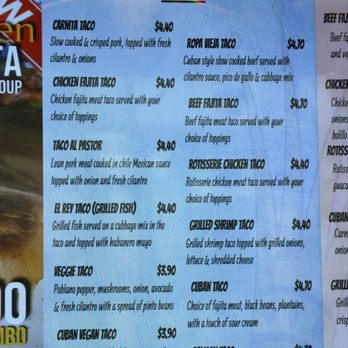 El Rey Taqueria - Menu - Cuban Near Me - Houston, Texas