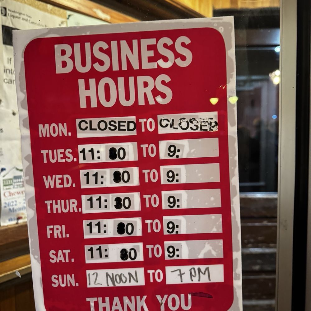 Sporty’s - Current hours as of 11/22 - Sports Bars Near Me - Chewelah, Washington Sporty’s - Current hours as of 11/22 - Sports Bars Near Me - Chewelah, Washington