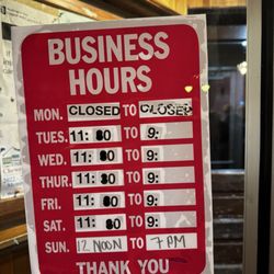 Sporty’s - Current hours as of 11/22