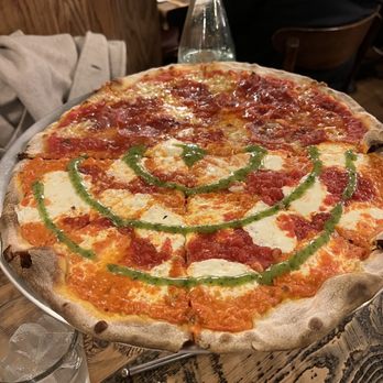 Rubirosa - Half and half Small Tie-Dye Pizza - Italian Near Me - New York, New York Rubirosa - Half and half Small Tie-Dye Pizza - Italian Near Me - New York, New York