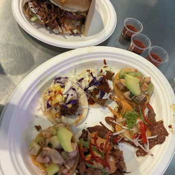 Grand Central Market - Sampler & burger - Public Markets Near Me - Los Angeles, California