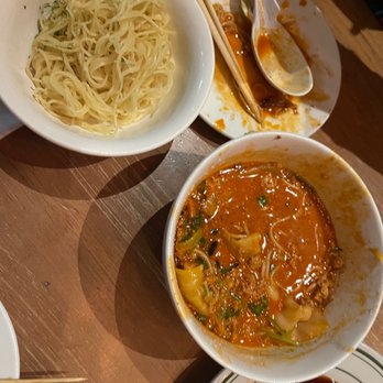Tiger Den - Tsukumen, noodles were glued together and cold. Meat was poor quality. - Ramen Near Me - Houston, Texas Tiger Den - Tsukumen, noodles were glued together and cold. Meat was poor quality. - Ramen Near Me - Houston, Texas