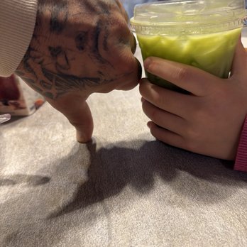 Scout Coffee - LARGE iced matcha according to them. That's my 9 year old daughter's hand holding the cup. - Coffee & Tea Near Me - San Luis Obispo, California Scout Coffee - LARGE iced matcha according to them. That's my 9 year old daughter's hand holding the cup. - Coffee & Tea Near Me - San Luis Obispo, California