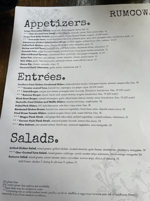 Menu photo 2 Rumcow Wilmington, NC
