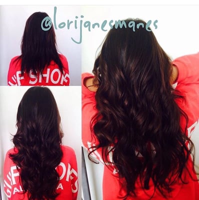See what extensions can do for you! - If you struggle with issues like fine hair, hair that just won't grow, or damaged hair there is an easy solution. These extensions were applied using the tape-in method and voila, instantly thick gorgeous hair in just one appointment!!
