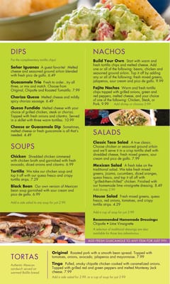 Menu photo 8 Señor Iguanas Louisville, KY