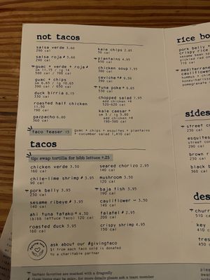 Menu photo 8 Bartaco King of Prussia, PA